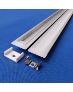 24-Pack 3.3ft/1Meter Flat Thin Aluminium Profile Anodized Channel LED Light Housing
