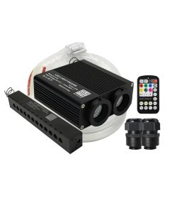 32W Dual port Fiber Optic Star Ceiling Kit with RGB Meteor effect APP Car Roof stars for Starry Sky Car Ceiling