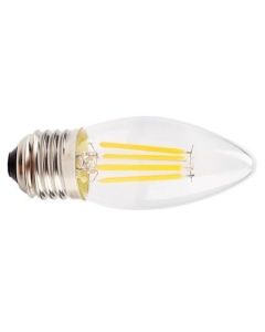 4W E27 LED Retro Filament Candle Light Glass Housing Bulb 3pcs