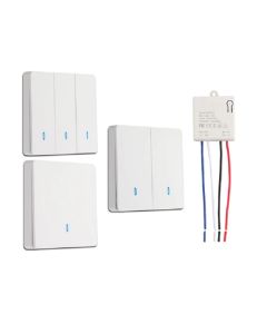 Wireless Smart Switch Light RF 433Mhz Wall Panel Switch Breaker With Remote Control Mini Relay Receiver 220V Led Light Lamp Fan