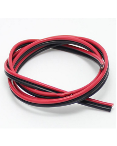 Red Black Copper Wire 2X1 LED Strip Monitor Power Cable Parallel 10M