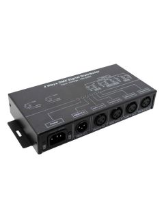 Leynew DMX124 Signal Distributor 4 Channel For DMX512 Led Strip Lights or Decoder