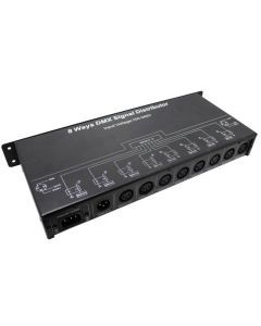 DMX128 DMX Signal Distributor AC 100~240V 7W 8CH Leynew LED Controller