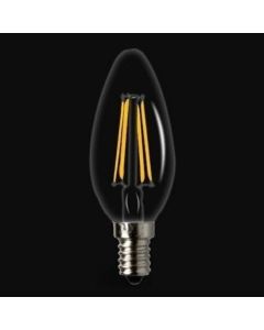 E14 E12 4W Retro Filament Flamed Bulb Candle LED Light Lamp 3pcs