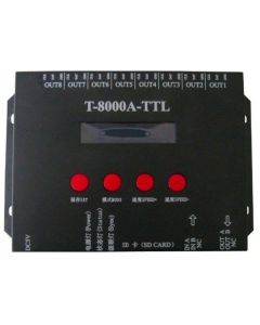 LED Pixel T-8000A Controller With SD Card Can Control MAX 1024 8ports
