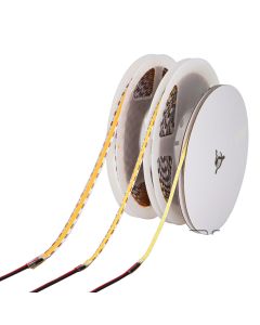 High Quality FOB COB LED Strip Light 3/5/8mm Width 400Leds/m High Density Dimmable Flexible Linear LED Tape RA90 16.4FT DC12/24V