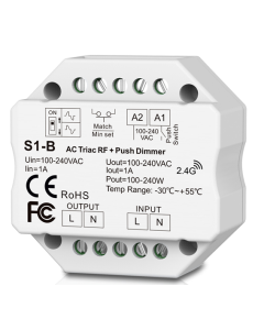 S1-B Led Controller Skydance Lighting Control System Triac RF Dimmer Push Dimmer 1CH 1A AC