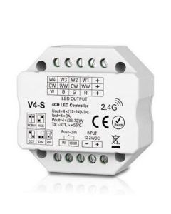 V4-S Led Controller Skydance Lighting Control System 4CH 12-24V Controller Flush or Surface Mounting